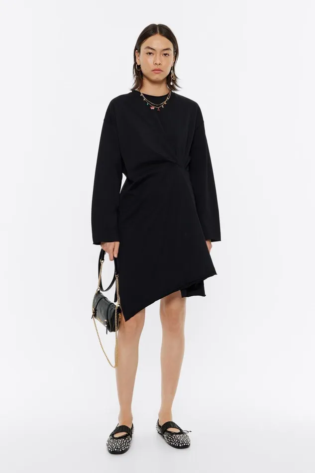 Washed Black Aline Mini Dress Washed Black Women Bimba Y Lola Dresses And Jumpsuits Washed Black Aline Mini Dress Washed Black Women Bimba Y Lola Dresses And Jumpsuits