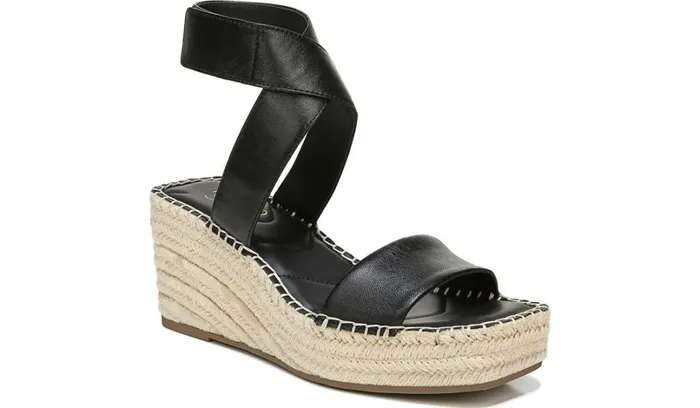 Wedge Sandals Women Franco Sarto Franco Carezza Espadrille Wedge Sandal Black Leather Wedge Sandals Women Franco Sarto Franco Carezza Espadrille Wedge Sandal Black Leather