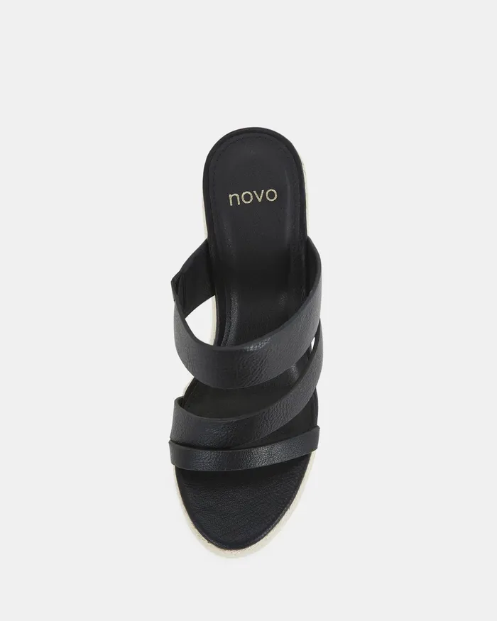 Wedges NOVO Shoes Women WEDNESDAY BLACK