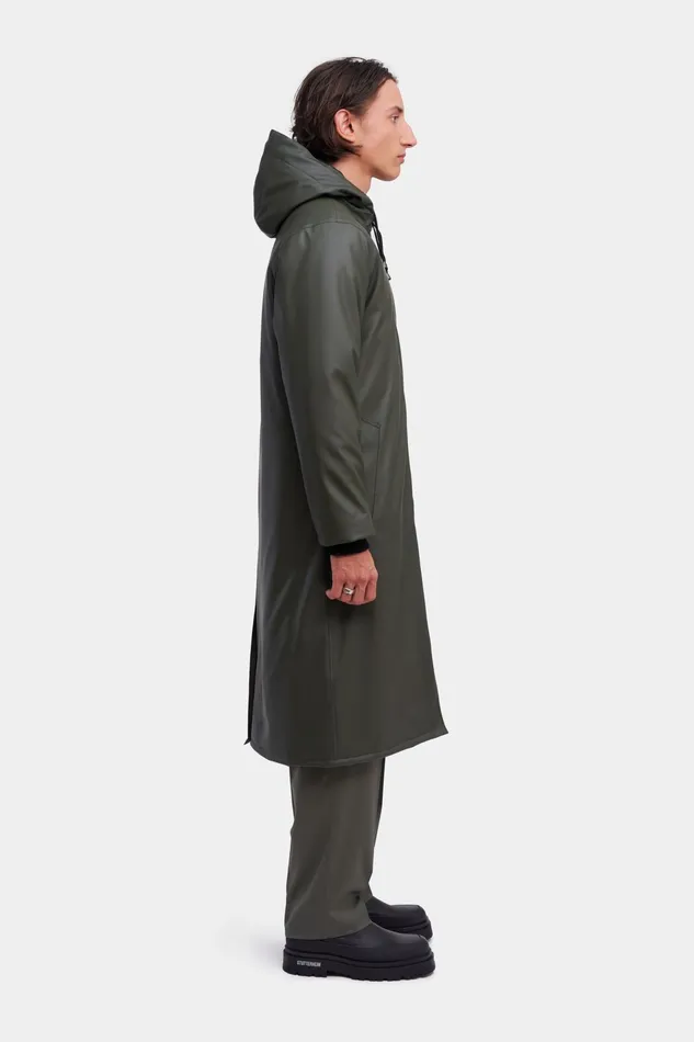 Winter Coats Men Stutterheim Stockholm Long Winter Jacket Green