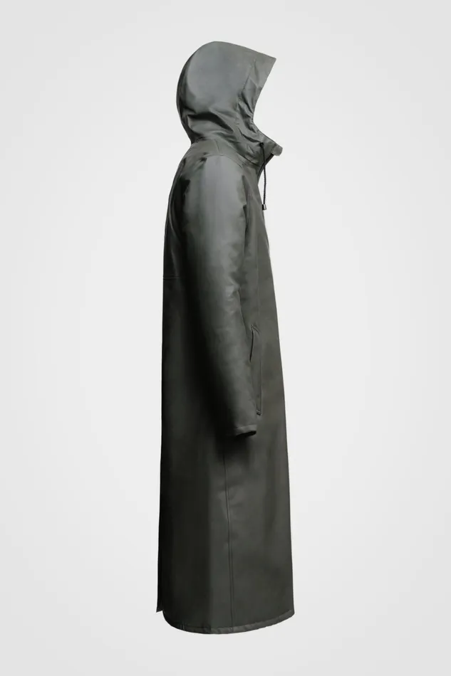 Winter Coats Men Stutterheim Stockholm Long Winter Jacket Green