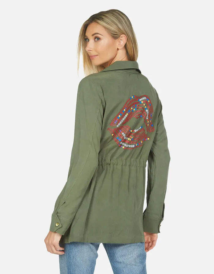 Women039s Ashanti Bracelet Lip Military Lauren Moshi Jackets