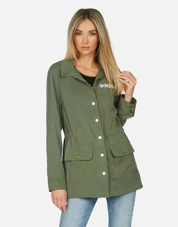 Women039s Ashanti Bracelet Lip Military Lauren Moshi Jackets