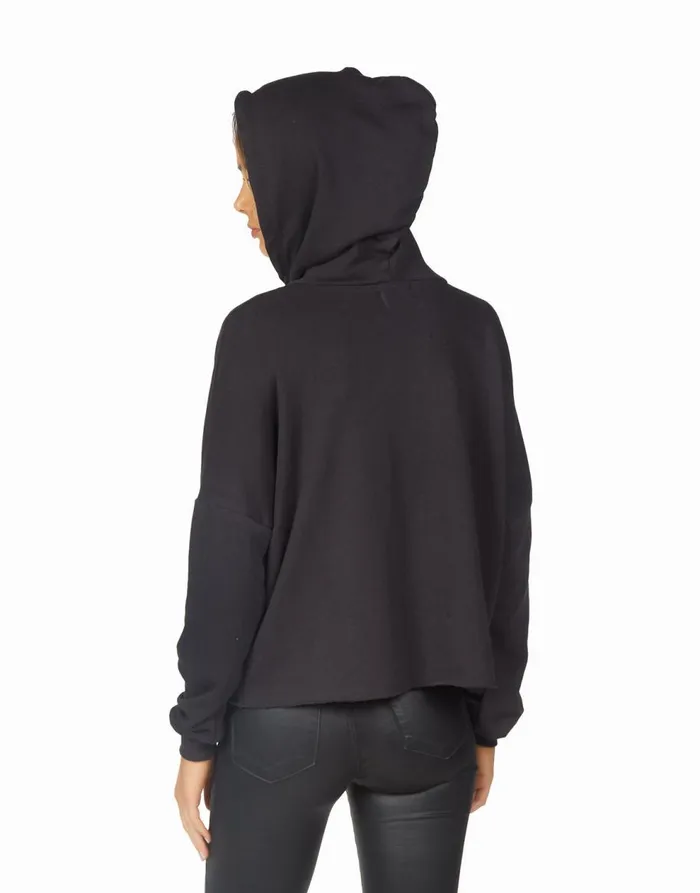 Women039s Cambry Happiness Embroidery Black Lauren Moshi Hoodies