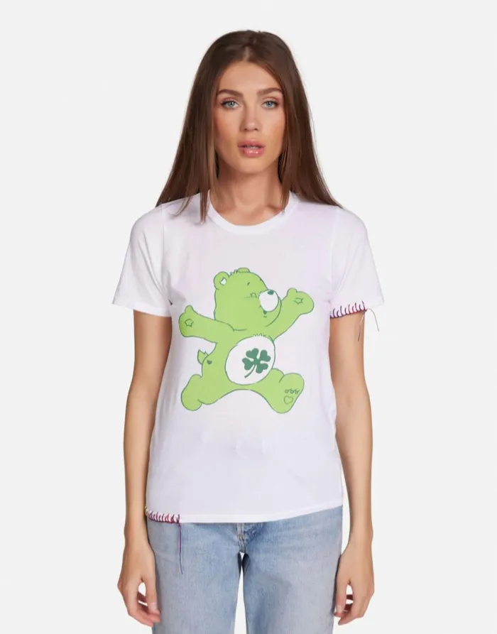 Women039s Croft Good Luck Bear White Lauren Moshi Short Sleeve