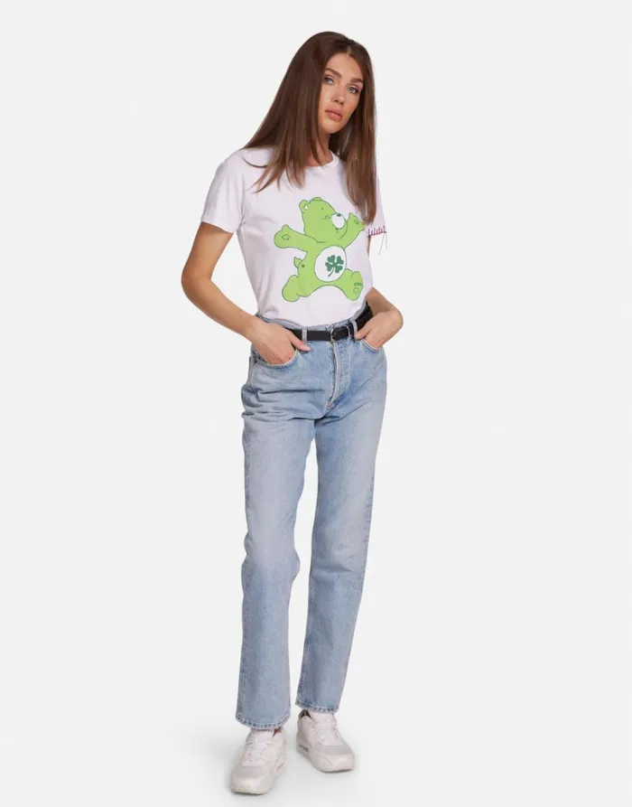 Women039s Croft Good Luck Bear White Lauren Moshi Short Sleeve