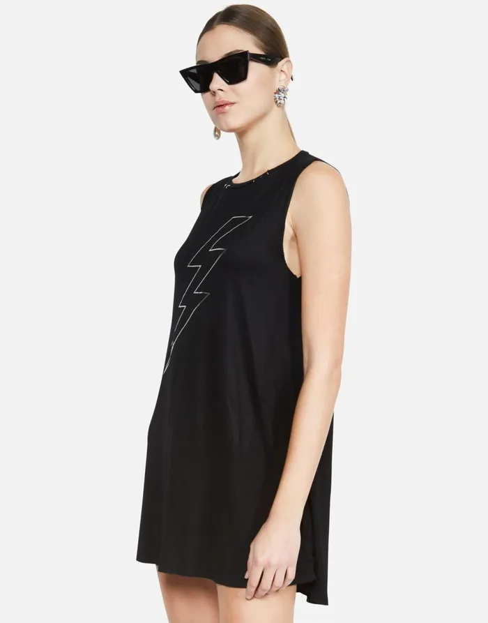 Women039s Deanna Lightning Star Black Lauren Moshi Dresses