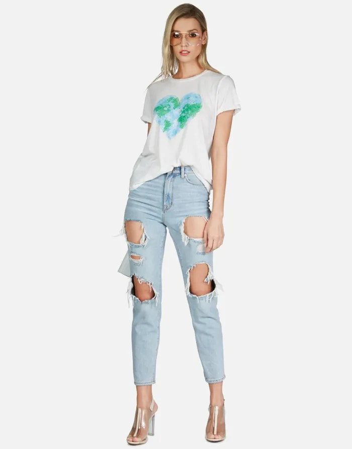 Women039s Edda World Love Milk Lauren Moshi Short Sleeve