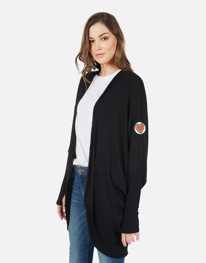 Women039s Irina Hippie Peace Love Black Lauren Moshi Sweaters and Knits
