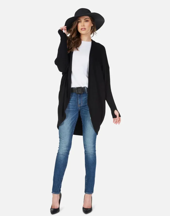 Women039s Irina Hippie Peace Love Black Lauren Moshi Sweaters and Knits