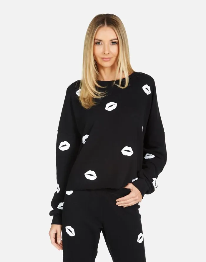 Women039s Lee Mini Kisses Black Lauren Moshi Long Sleeve