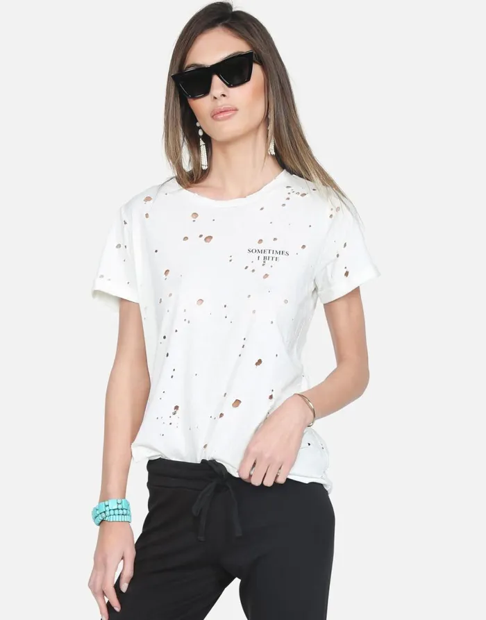 Women039s Limp Heart TRex White Lauren Moshi Short Sleeve