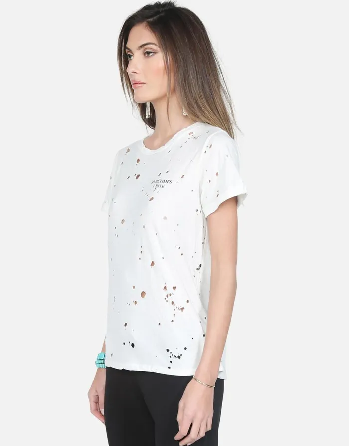 Women039s Limp Heart TRex White Lauren Moshi Short Sleeve