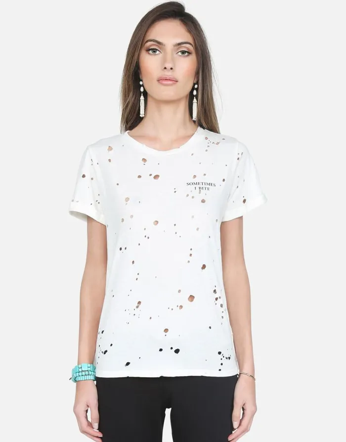 Women039s Limp Heart TRex White Lauren Moshi Short Sleeve