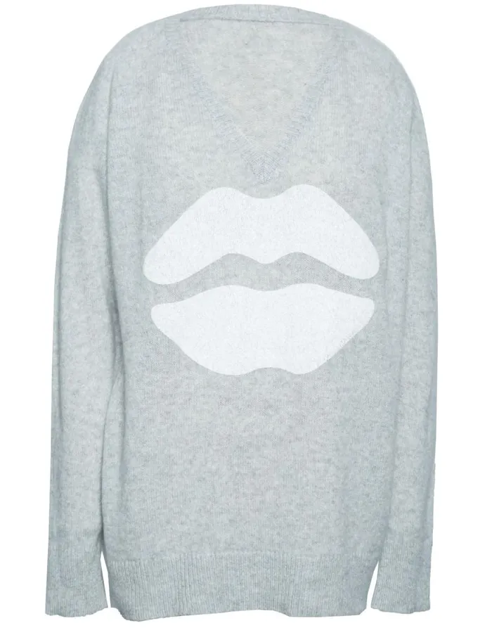 Women039s Macall White Mouth Heather Grey Lauren Moshi Sweaters and Knits