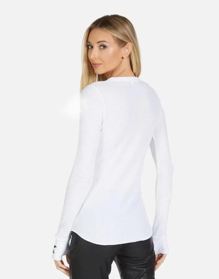 Women039s McKinley X Star Lip Elements White Lauren Moshi Long Sleeve