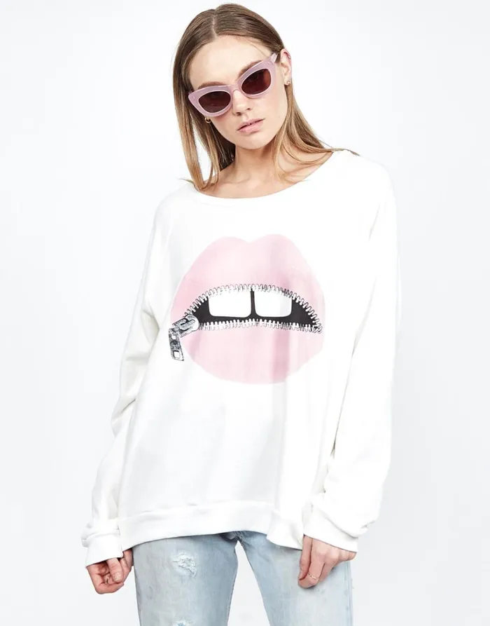 Women039s Noleta Pink Foil Zipper Mouth Milk Lauren Moshi Long Sleeve