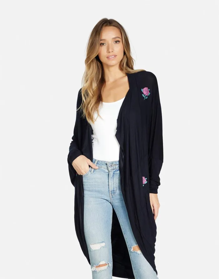 Women039s Ramona Crystal Roses Black Lauren Moshi Sweaters and Knits