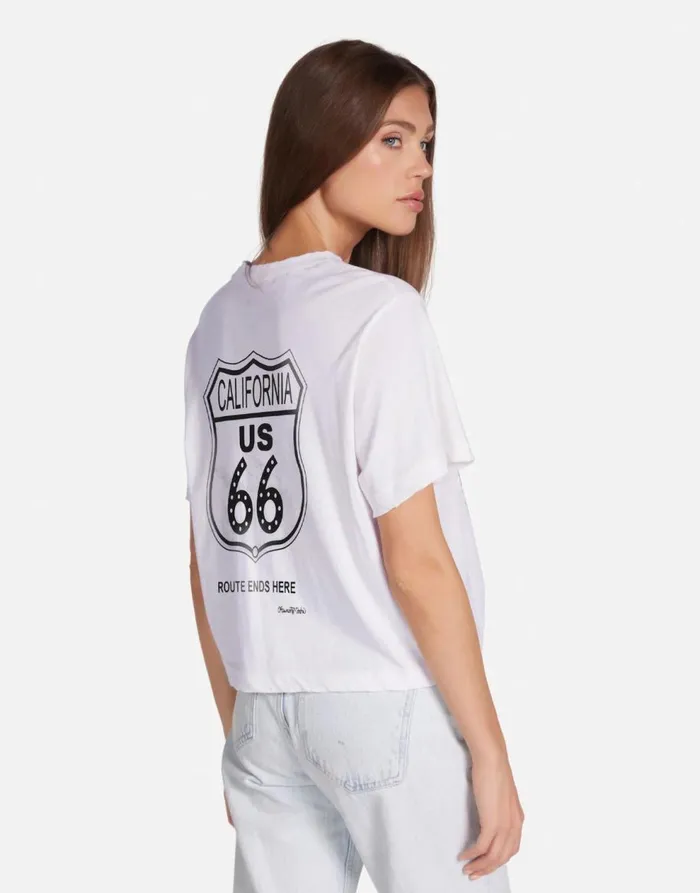 Women039s Rue Mels Route 66 White Lauren Moshi Short Sleeve