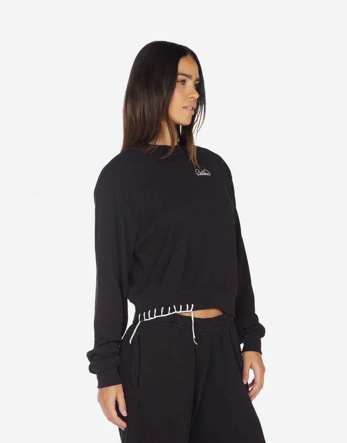 Women039s Spalding Positive Happyface Black Lauren Moshi Long Sleeve