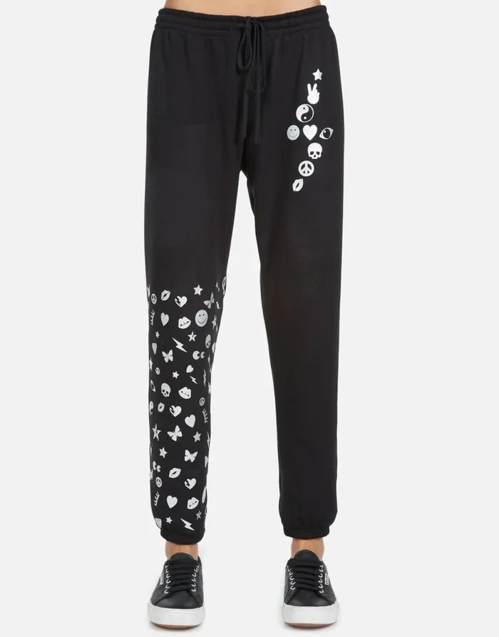 Women039s Winslet Elements Lightning Black Lauren Moshi Long Sweatpants