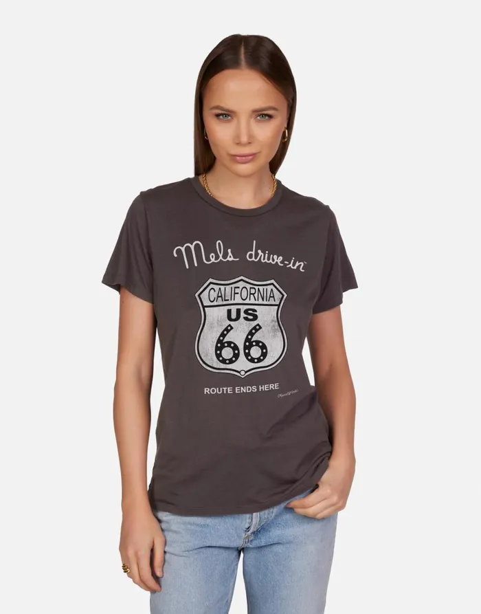Women039s Wolf Mels Route 66 Vintage Black Lauren Moshi Short Sleeve
