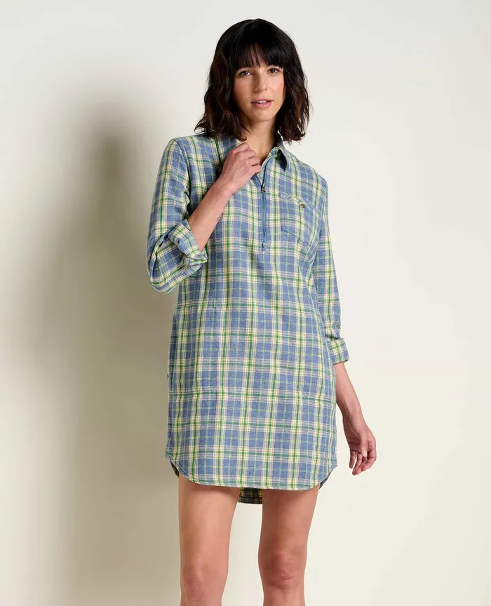 Women8217s Bodie Quarter Zip Dress Cornflower Dresses ToadandCo