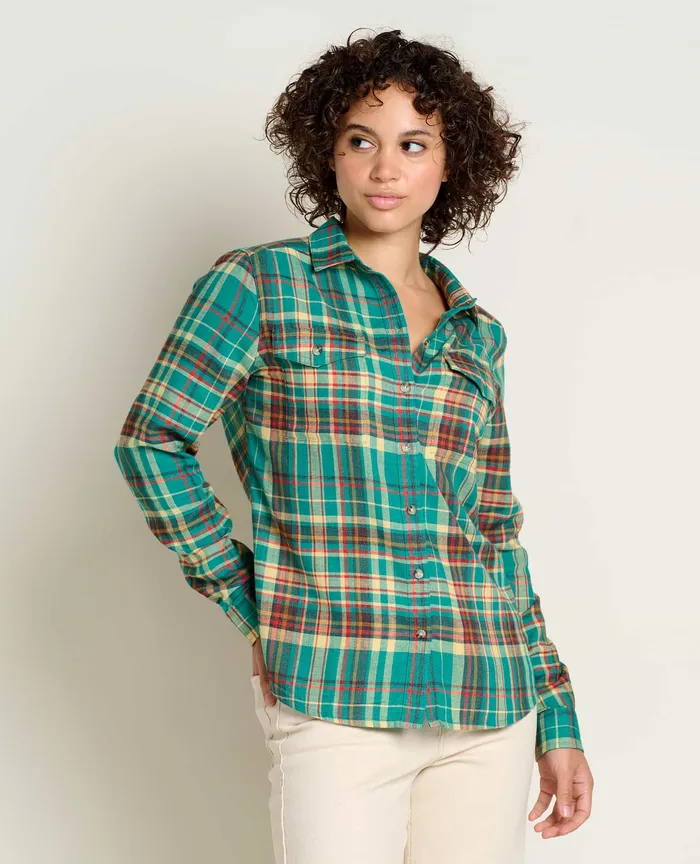Women8217s ToadandCo ReForm Flannel Shirt Cyan Tops and TShirts