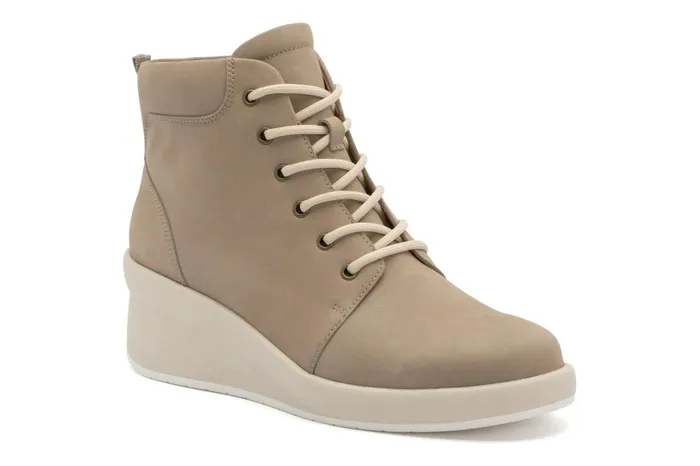 Women ABEO Footwear Boots Passage Lace Up Beige