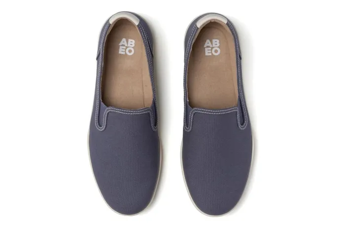 Women ABEO Footwear Casual Shoes Encore Slip On Navy Canvas Women ABEO Footwear Casual Shoes Encore Slip On Navy Canvas