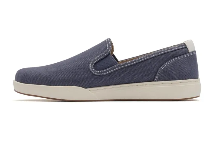 Women ABEO Footwear Casual Shoes Encore Slip On Navy Canvas Women ABEO Footwear Casual Shoes Encore Slip On Navy Canvas