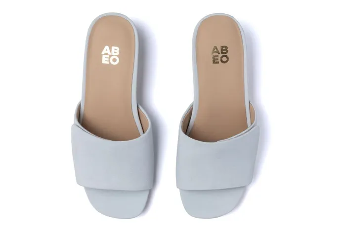 Women ABEO Footwear Dress Avenue Slide Light Blue Suede Women ABEO Footwear Dress Avenue Slide Light Blue Suede
