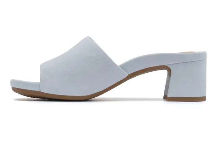 Women ABEO Footwear Dress Avenue Slide Light Blue Suede Women ABEO Footwear Dress Avenue Slide Light Blue Suede