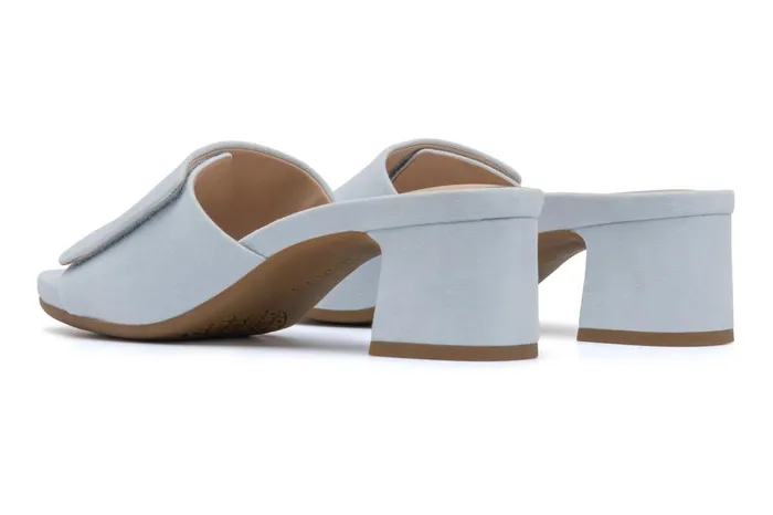 Women ABEO Footwear Dress Avenue Slide Light Blue Suede Women ABEO Footwear Dress Avenue Slide Light Blue Suede