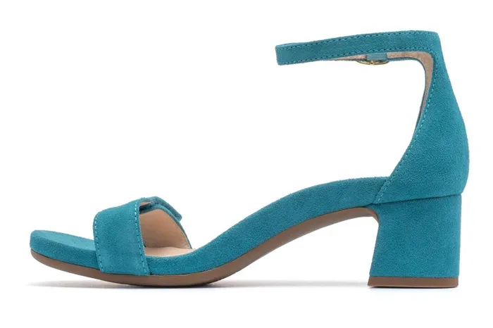 Women ABEO Footwear Sandals Avenue Strap Teal Suede Women ABEO Footwear Sandals Avenue Strap Teal Suede