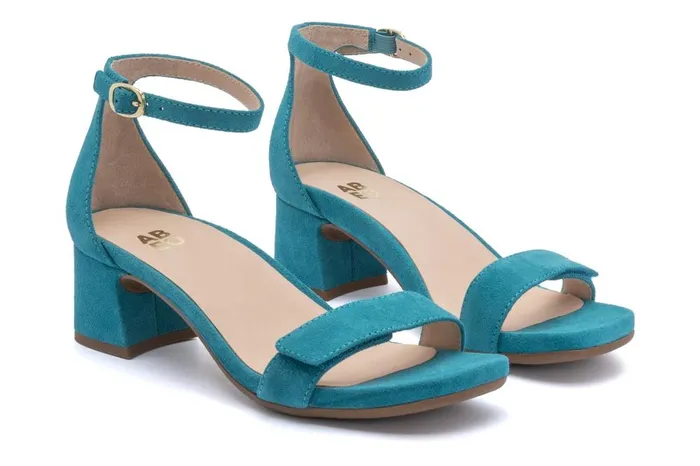 Women ABEO Footwear Sandals Avenue Strap Teal Suede Women ABEO Footwear Sandals Avenue Strap Teal Suede