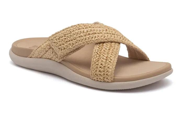 Women ABEO Footwear Sandals Laguna Slide Raffia