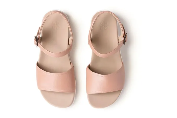 Women ABEO Footwear Sandals Solstice Buckle Sandal Rose Gold Leather Women ABEO Footwear Sandals Solstice Buckle Sandal Rose Gold Leather