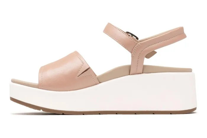 Women ABEO Footwear Sandals Solstice Buckle Sandal Rose Gold Leather Women ABEO Footwear Sandals Solstice Buckle Sandal Rose Gold Leather