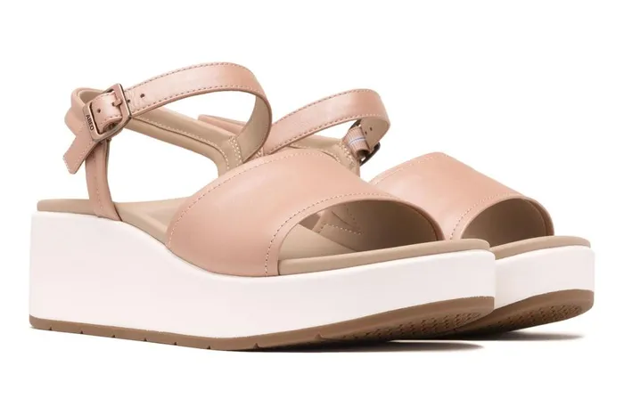 Women ABEO Footwear Sandals Solstice Buckle Sandal Rose Gold Leather Women ABEO Footwear Sandals Solstice Buckle Sandal Rose Gold Leather