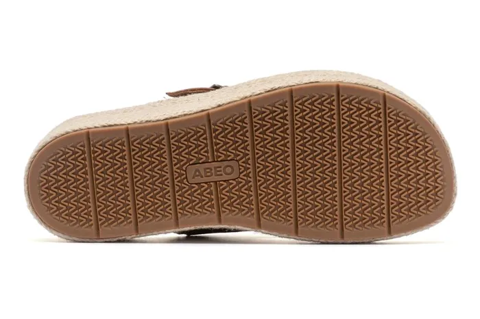Women ABEO Footwear Sandals Solstice Cross Slide Dark Tan Women ABEO Footwear Sandals Solstice Cross Slide Dark Tan