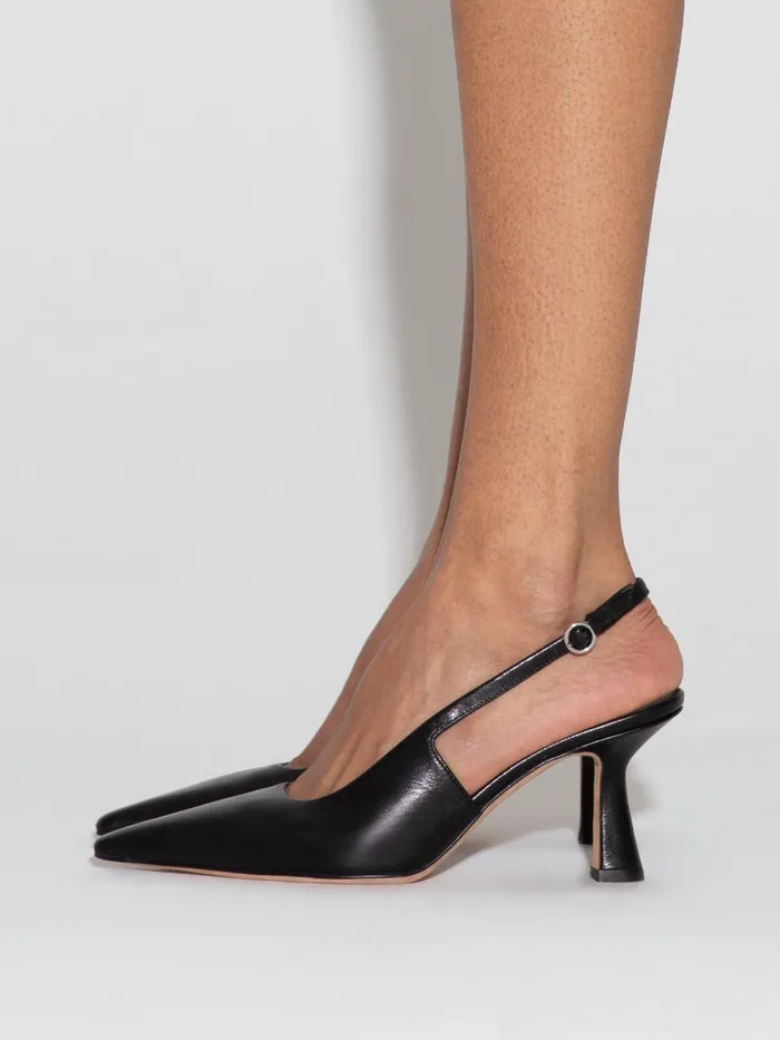 Women Aeyde FERNANDA Black Pump Aeyde Slingbacks