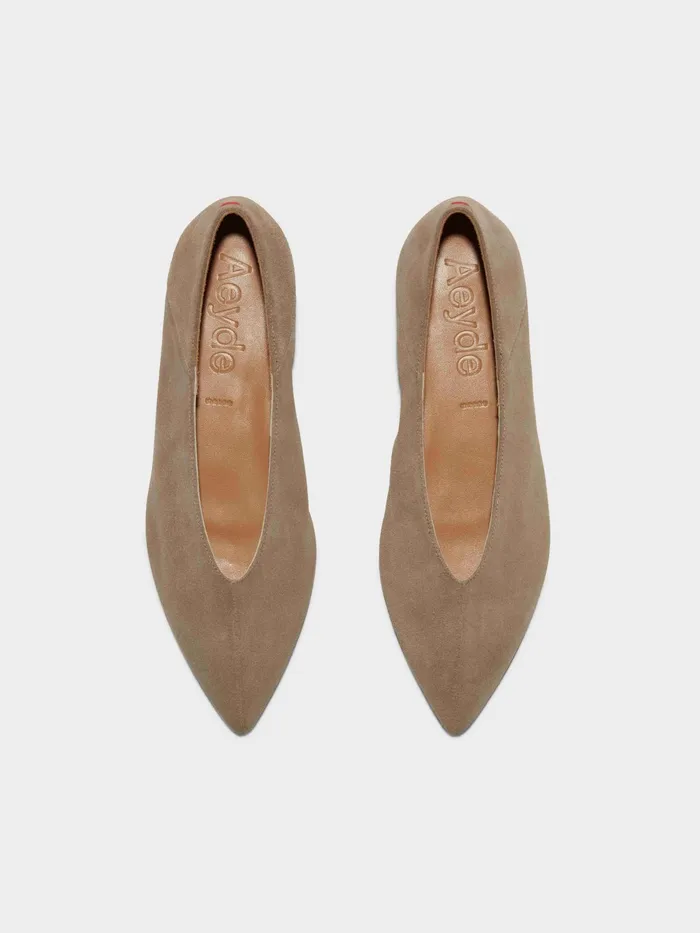 Women Aeyde MOA Stone Pointed Toe Flat Aeyde Flats