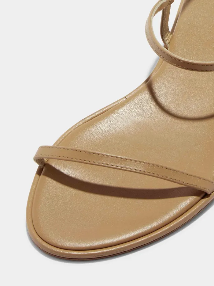 Women Aeyde NETTIE Hazelnut Nappa Flat Sandal Aeyde Flat Sandals