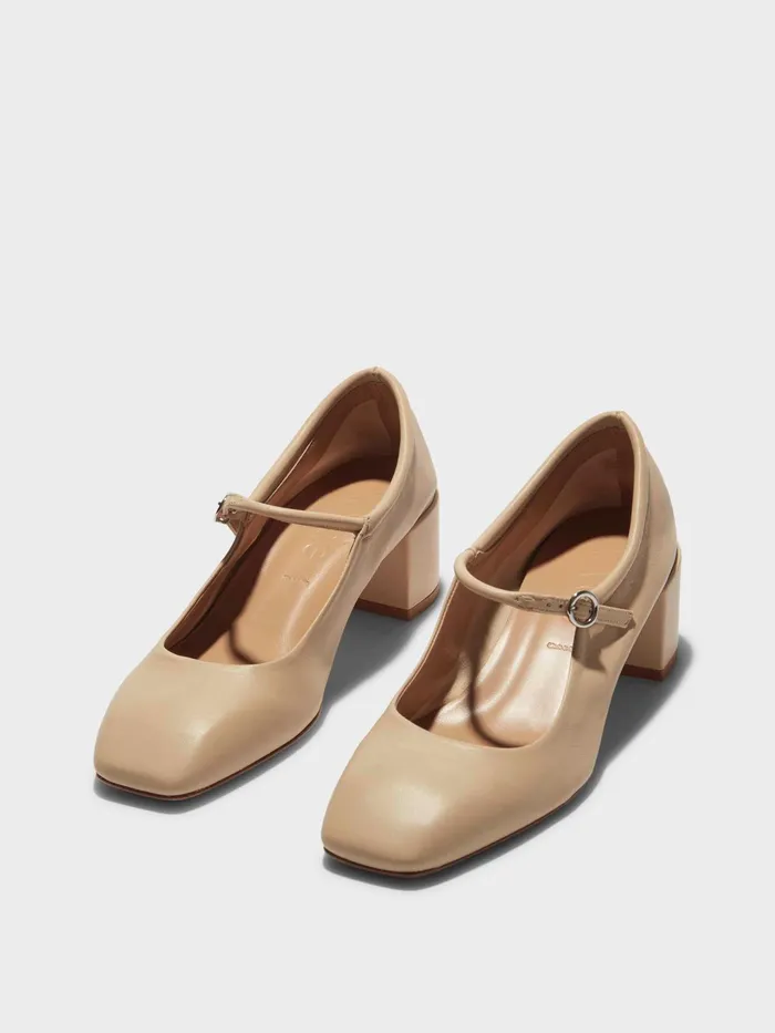 Women Aline Nappa Leather MaryJane Pumps Aeyde Pumps