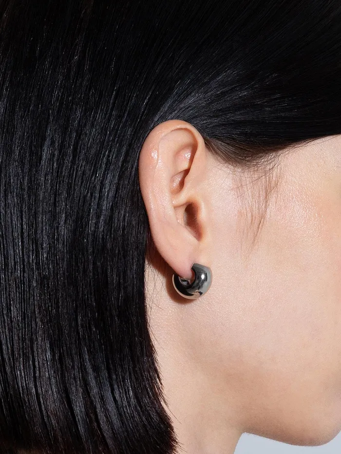 Women Alma Small PalladiumPlated Earrings Aeyde Earrings Women Alma Small PalladiumPlated Earrings Aeyde Earrings