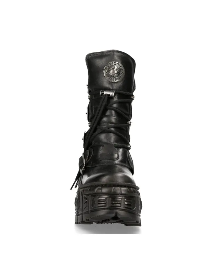 Women Ankle Boot Black Tank MWall028C2 New Rock Platform Women Ankle Boot Black Tank MWall028C2 New Rock Platform