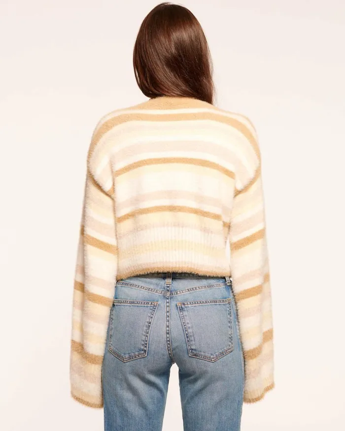 Women Ariah Cardigan Sweater Neutral Stripe Ramy Brook Tops Women Ariah Cardigan Sweater Neutral Stripe Ramy Brook Tops