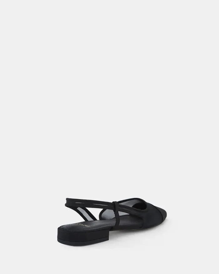 Women Ballet Flats NOVO Shoes CLASSIC Black Mesh Ballet Flats
