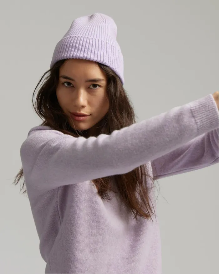 Women Beanies Colorful Standard Merino Wool Beanie Ultra Violet